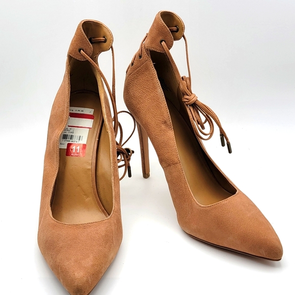 NWT! Tan Suede Women\'s‎ Stiletto Heels SIZE 11. #1508
